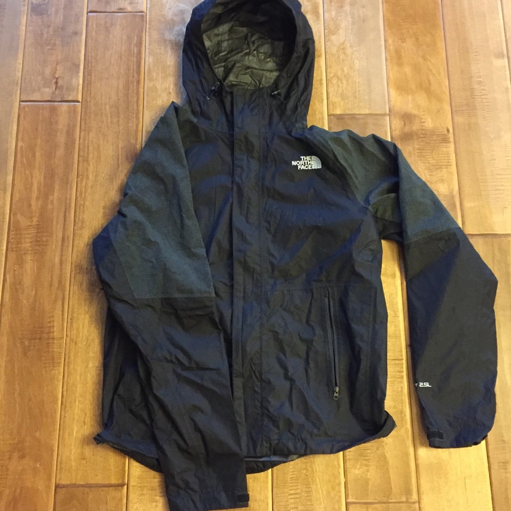 The North Face Black and Grey Men’s Raincoat